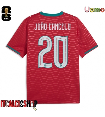 Portogallo Joao Cancelo #20 Prima Maglia Mondiali 2026 Manica Corta